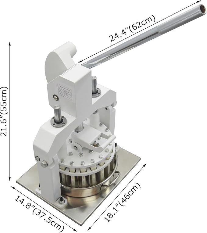 Manual Dough Divider 36pcs Bread Cutting Machine 1.06oz-5.64oz(30g-160g) Equal Dough Lump Spacer Table Top Cookie Fillings Piece Cutter with 2 Stainless Steel Basin for Bakery