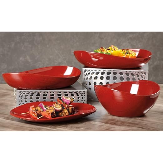 G.E.T. B-115-CHI Large Melamine Serving Bowl, 4 Quart, Chili