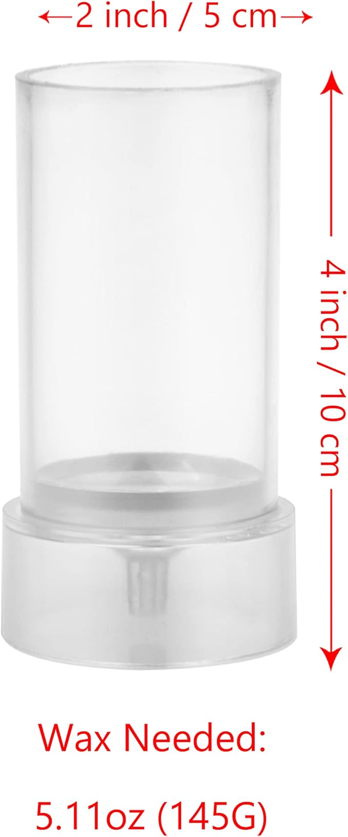 MILIVIXAY 2PCS Pillar Candle Mold -Height: 4.0inch,Diameter:2.0inch-30ft Long Wicks, 2pcs Wick Holders, a Mold Sealer and a Lead Wire Included as a Gift.