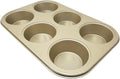 Ex Large Muffin Pan with Six Oversized Baking Cups, Nonstick Surface Perfect for Large Muffins or Cupcakes