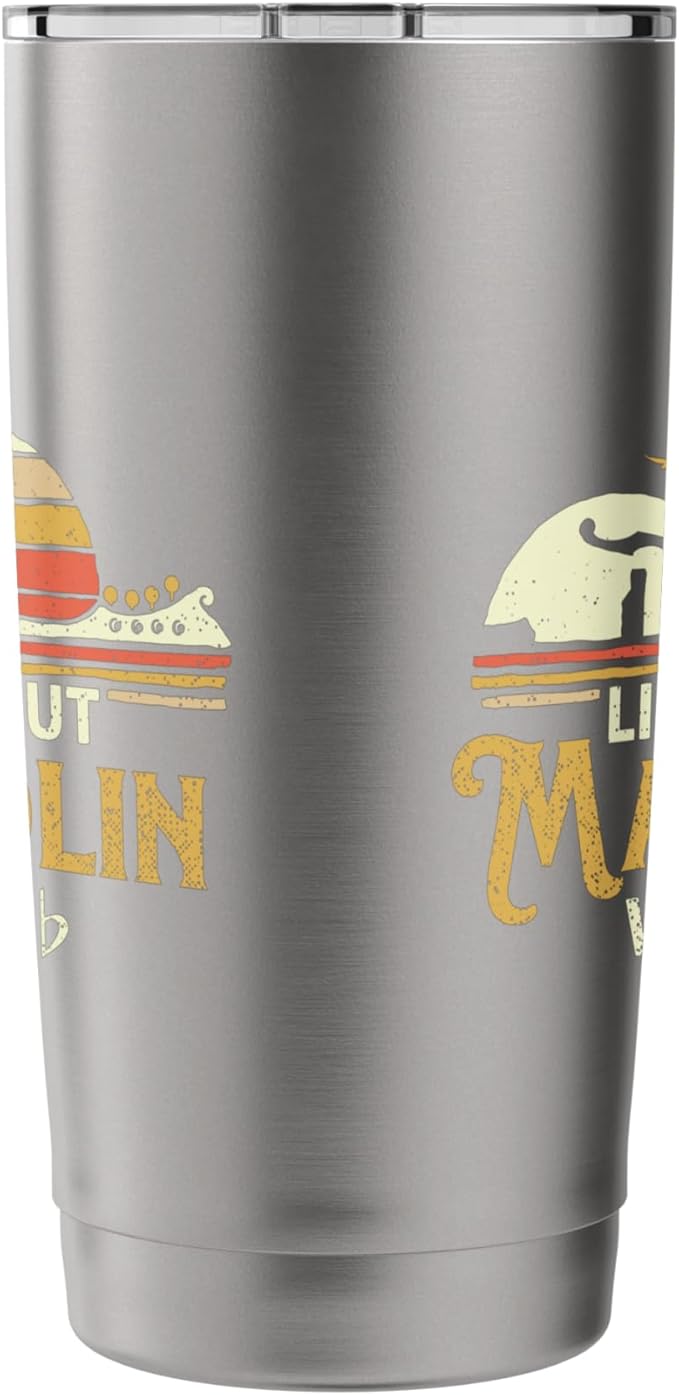 Life Without Mandolin - Bluegrass Music Mandolinist Stainless Steel Insulated Tumbler