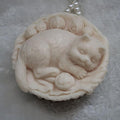 Cat in Bowl Silicone Wave Spiral Candle Mold - Silicone Resin Casting Molds for Candle & Resin & Soap Craft Supplies