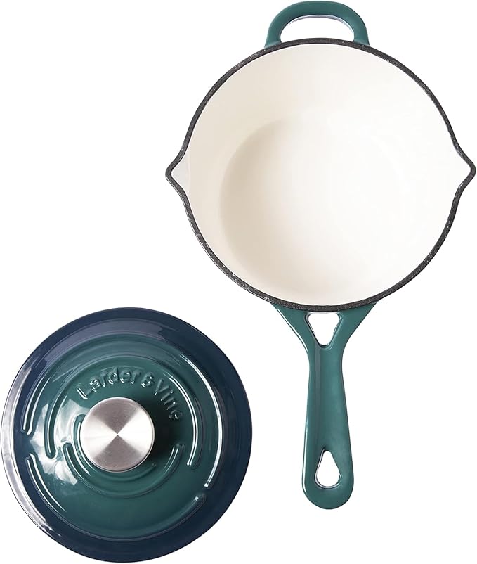 Larder & Vine 21 Piece Cookware Set (Bondi) | Dutch Oven, Utensil Set, Saucepan, Skillet, and Trivets