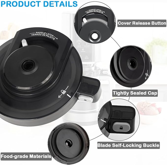 Outer Bowl Lid Replacement for Ninja Creami NC301 Ice Cream Maker, Reusable Creami Replacement Lid Compatible with Ninja Creamy NC301 NC300 NC299AMZ CN301CO Series, Ninja Creami Replacement Parts