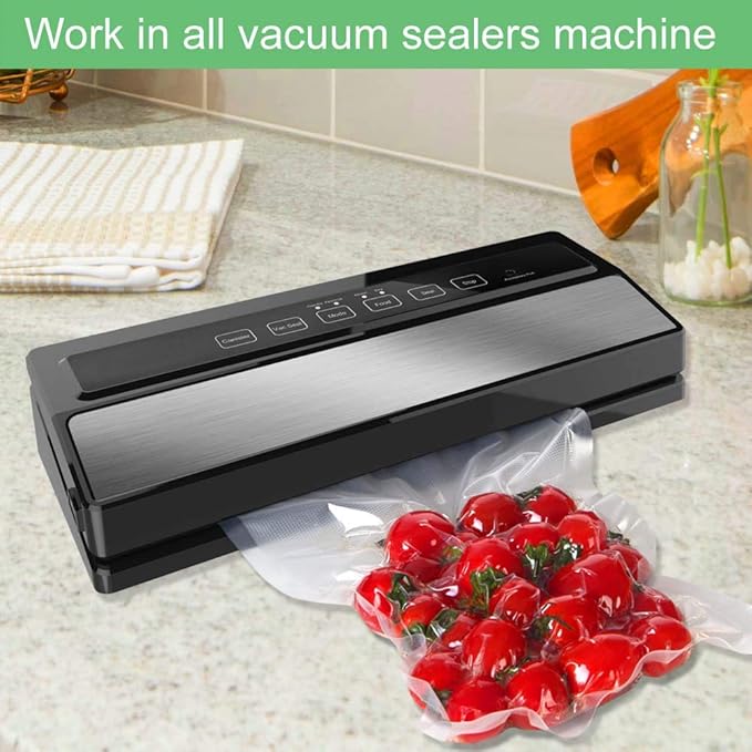 O2frepak Large Gallon 4mil 11.5" x 18.5" Thick Vacuum Sealer Bags with BPA Free and Puncture Prevention,Vacuum Seal Freezer Bags,Great for Sous Vide Vaccume Sealer PreCut Bags