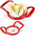 LIIGEMI 5.5 Inch Extra Large Apple Slicer,12-Slice Thin Apple Slicer and Corer,Cutter, Divider, Wedger for Fruits and Vegetables，Gifts for Mom，Sharp and Sturdy，Easy to Use（Red）