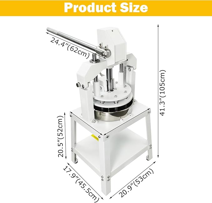 TECHTONGDA Commercial Dough Divider Rounder Machine Manual 10PCS Dough Cutter Hand Press Bread Bakery Dough Dividing Machine