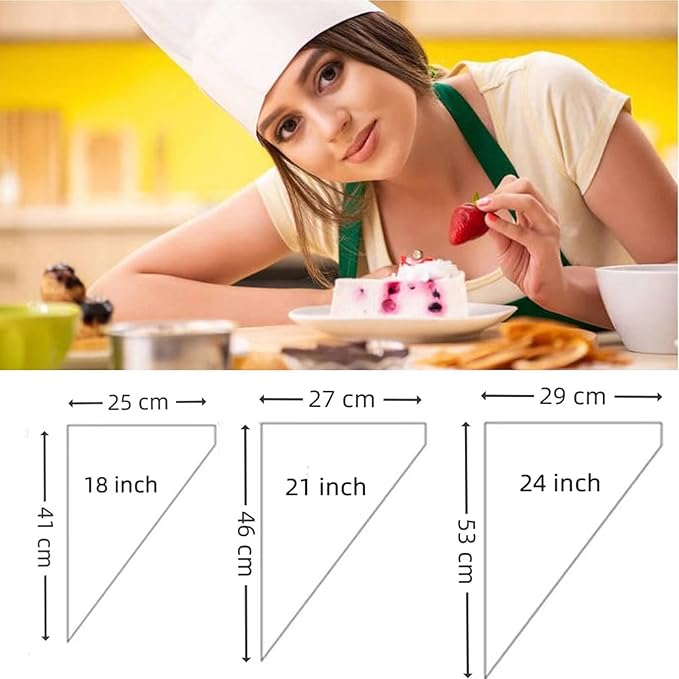Frosting Piping Bags 18 inch, 100 Pcs Disposable Piping Bags for Royal Icing, Thick Anti Burst Cake Pastry Bags Disposable Royal Icing Bags for Cookie, Cakes and Dessert Decoration L