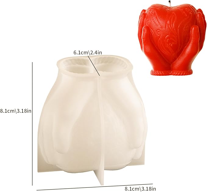 Valentine Heart Silicone Mold - Resin Casting & Candle Making - Home Decor 3D Animal Molds