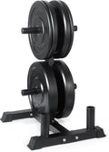 CAP Barbell 2-Inch Olympic Bumper Plate Weight Set with 6 Post Rack | 100-370 lbs | Multiple Options