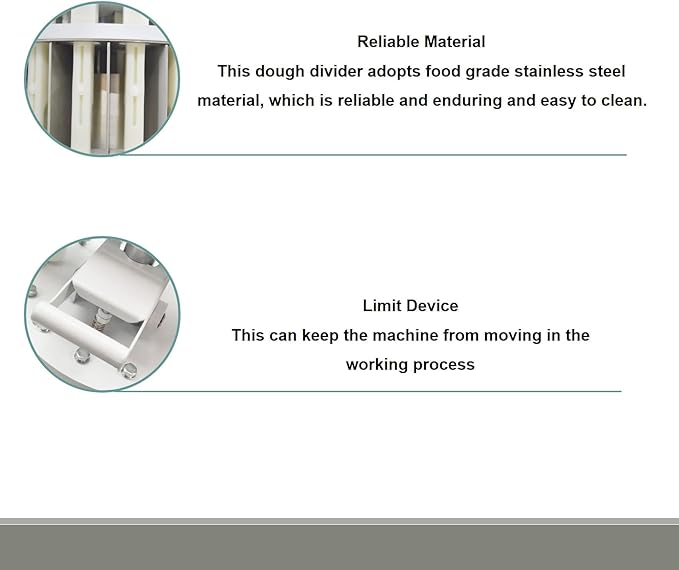 30PCS Vertical Type Manual Dough Dividing Machine 36g-192g/pcs Bakery Dough Cutter Machine Manual Dough Divider with 2 Trays