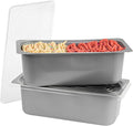 Restaurantware-RW Base 5 Quarts Ice Cream Containers, 100 Rectangle Disposable Containers - Durable, With Clear Lid, Black Plastic Box, For Ice Creams, For Cafes
