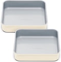 Caraway 9” Square Pan Duo - Non-Stick Ceramic Coating - Free From Forever Chemicals - Cake Pan Perfect for Brownies, Lemon Bars, & More - Cream