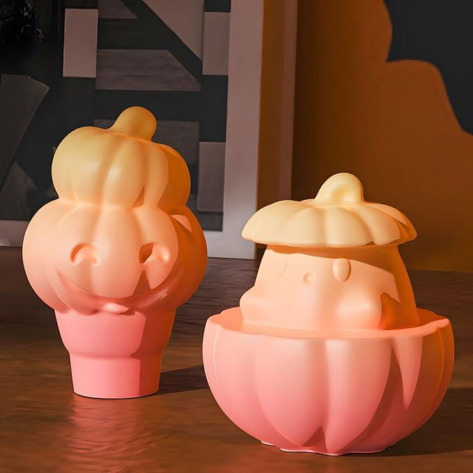 2Pcs Halloween Resin Silicone Mold, Ghost Pumpkin Epoxy Silicone Molds for Resin Casting, Party Autumn Decor (Halloween C)