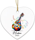 Balalaika Player Ceramic Ornaments, Personalized Name & Year Balalaika Musical Xmas Ornament Gifts for Music Lovers, Instrument Ceramic Ornaments 2025, Customized Musician Ornament Christmas Tree