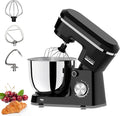 Household Stand Mixer with 6.5 Quart Bowl, Electric Food Mixer 10+p Speeds 660W, Kitchen Tilt-Head Bread Dough and Cake Mixers with Dough Hook, Whisk, Beater, Splash Guard and Egg Separator (Black)