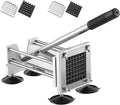 French Fry Cutter, Manual Potato Cutter with 1/2-inch and 3/8-inch blades for cutting potatoes and vegetables