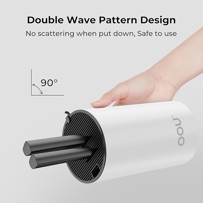 OOU Universal Knife Block Holder - Round Kitchen Knife Storage Unique Slot Design to Protect Blades, Space Saver Knife Organizer Detachable for Easy Cleaning, White