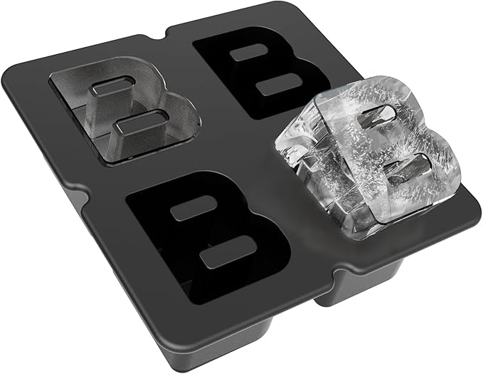 Customized Letter B Ice Cube Mold -Letter Silicone Ice Mold for Custom Ice Cube Mold and Baking Chocolate, Ice Cube Molds for Cocktails & Whiskey for Thanksgiving and Halloween