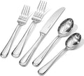 KINGSTONE 20 Pieces Silverware Set for 4, Premium Stainless Steel Flatware Set, Heavy Duty and Modern Design Cutlery Set, Mirror Polished, Dishwasher Safe