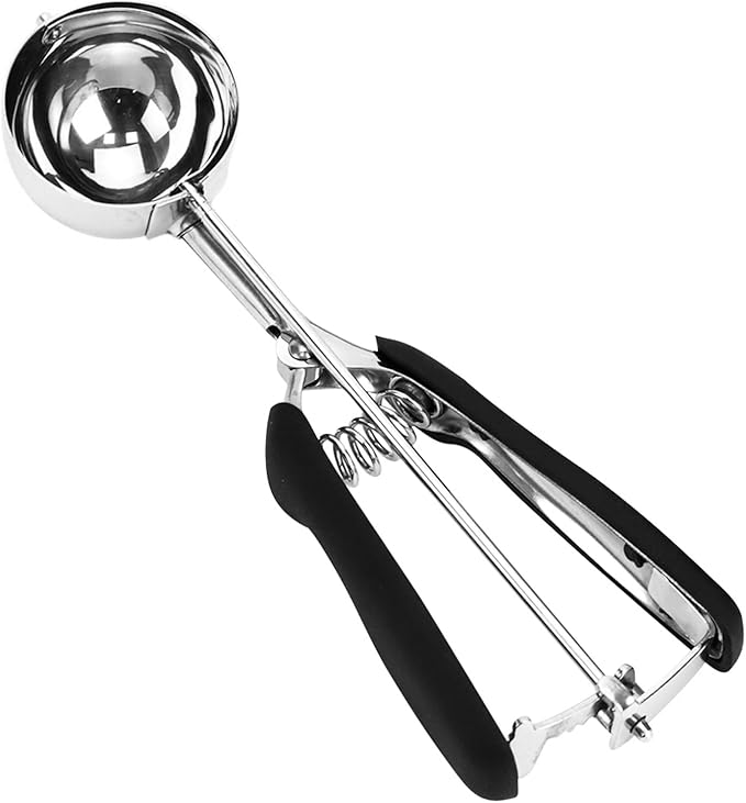 Ice Cream Scoop, Cookie Scoop, 5.3 Tbsp/ 80 ml/ 2.7 oz Cookie Scoops for Baking, 18/8 Stainless Steel Cookie Scooper for Baking, Ice Cream Scooper with Trigger Release, Cookie Dough Scoop