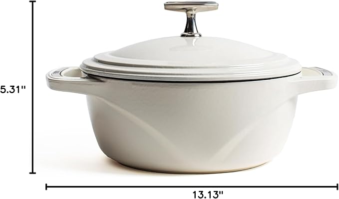 Lodge USA Enamel Dutch Oven 3 qt., White