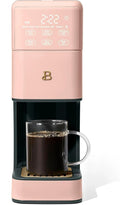 Beautiful Perfect Grind Programmable Single Serve Coffee Maker with Touch Display and Integrated Burr Grinder, Auto Coffee Strength Selection, 64oz Water Reservoir (Rose)
