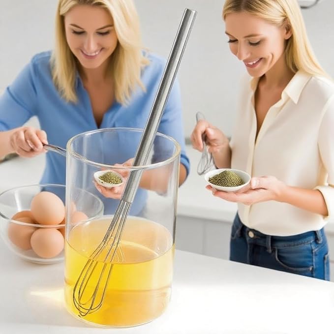 FLYINGSEA Whisk,Mini whisk,Small whisk,Cooking and Kitchen Gadget 1 Pcs.
