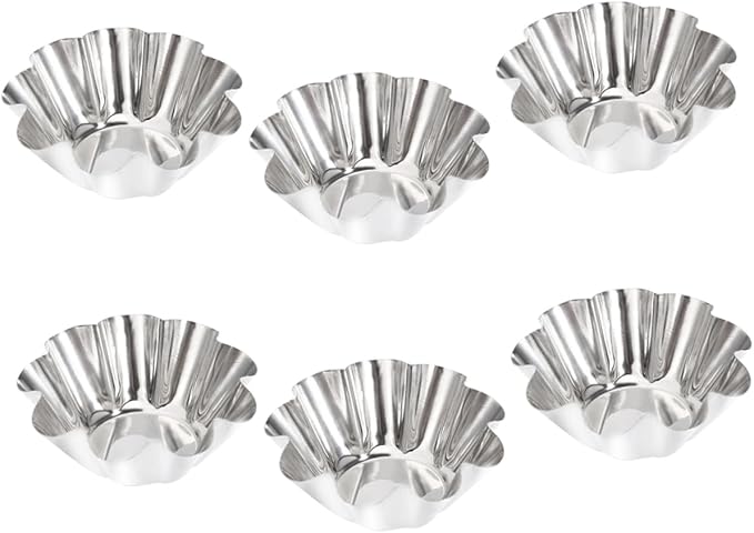 Unomor Pcs Stainless Steel Sauce Dish Egg Tart Tins Egg Tart Shell Baking Pan Puto Molder Filipino Baking Supplies Dish Mini Paper Cups Mold Cake Portuguese s