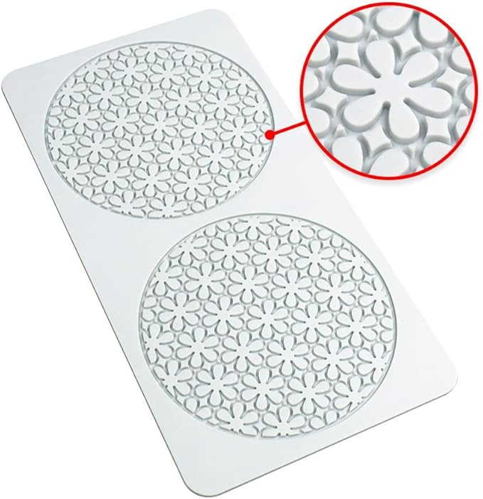 Hollow Leaf Silicone Mold Chocolate Candy 3D Hollow Leaf Candy Mold Food Cooking Meals Decorations Fondant Mold Polymer Clay Molds (Flower Net P_10.4x5.32x0.12inch)