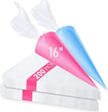 200Pcs 16 Inch Piping Bags Disposable, Durable Extra Large Pastry Bags for Cake Decorating, Bulk Piping bag, Pipping bags for Baking and Icing