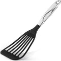Zulay Kitchen Stainless Steel Fish Spatula - 12.8” Flexible Slotted Turner for Cooking & Frying - Ergonomic Handle, Non-Stick Safe & Dishwasher Safe Kitchen Utensil for Everyday Use