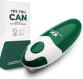 Kitchen Mama Auto 2.0 Electric Can Opener: Blade Opens Almost Any Can Pop or Soda Can - Automatic, Hands Free, Safe, Smooth Edge, Lid Remover, Battery Operated, Cordless, YES YOU CAN (Alpine Green)