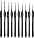 Golden Maple Detail Paint Brushes Set 10pcs Miniature Brushes for Fine Detailing & Art Painting - Acrylic, Watercolor, Oil, Models