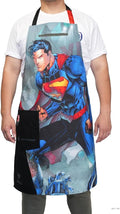 Dalstrong Chef Kitchen Apron - DC Superman™ Man of Steel Edition - Premium Cotton & Nylon Straps - 2 Pockets - Steel Hangloops-Unique Size Fit for All - Stain Resistant