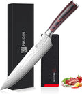 PAUDIN Chef Knife - 9 Inch Sharp Kitchen Knife with Sheath, High Carbon Stainless Steel Japanese cooking knives with Ergonomic Handle, Premium Gift Box