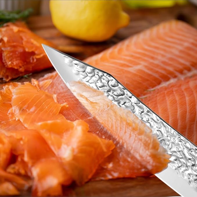 Chef Knife Starter 8 inch Super Sharp Chef's Knife Home Cook Kitchen Knife Premium Carbon Stainless Steel Universal knife with Ergonomic Wooden Handle in Gift Box
