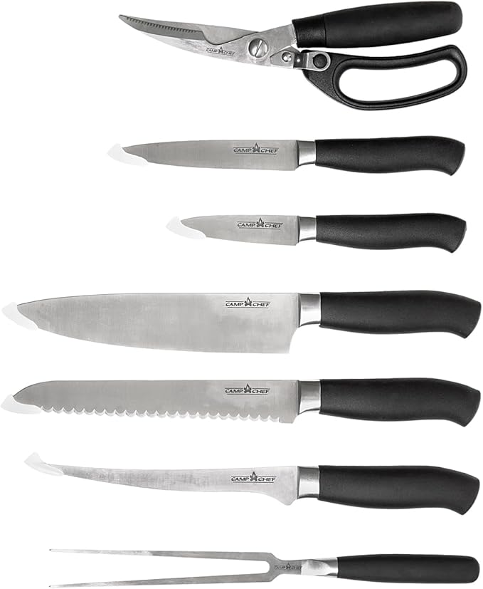Camp Chef 9 Piece Professional Knife Set,Black