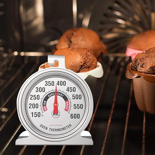 Efeng Large Dial Oven Thermometer for Gas & Electric Oven,Grill Cooking Safety Leave-in- NSF accurately Easy-to-Read Clearly Large Number Shows temperatures for Meat,Grilling or Cake Cooking Oven