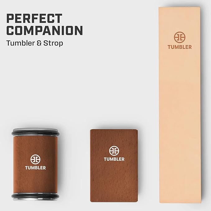 Tumbler Rolling Knife Sharpener Set - Knife Sharpening Made Easy - Starter Set (Holiday Gift Set)
