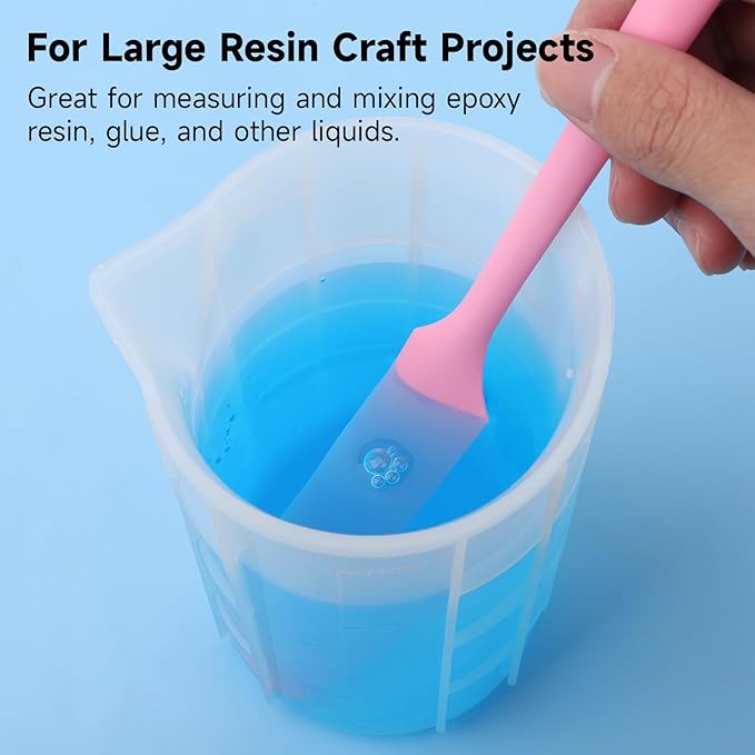 Gartful 700ml Extra Large Silicone Cups, 23OZ Reusable Resin Measuring Cups for Epoxy, Jewelry Casting Molds, Acrylic Paint Pouring, Waxing, DIY Craft Project, 4PCS