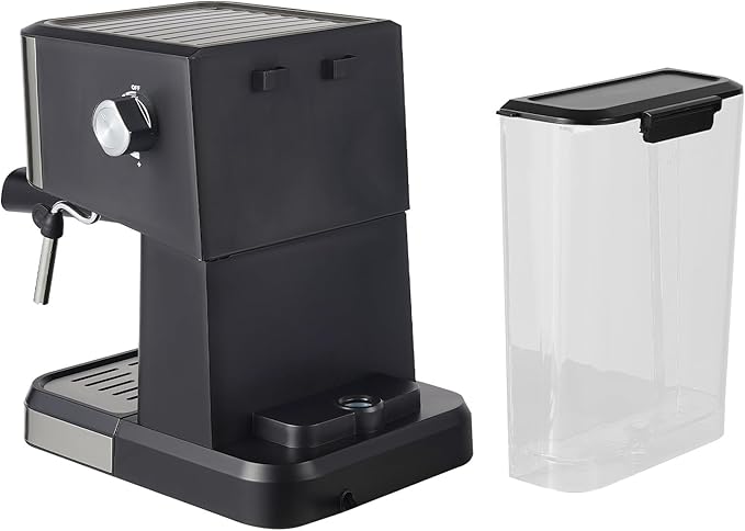 Coffee Machine, Spoon and Tamper Small Drip Coffee Machine, 1.5L Semi-automatic Coffee Machine, Latte Maker with Adjustable Shot Volume for Home