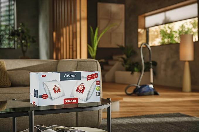 Miele Original Performance Pack for Miele Compact C1/C2 and S6/S4 Models, Includes 16 AirClean 3D Efficiency FJM Vacuum Cleaner Bags and 1 HA50 HEPA AirClean Filter – 10512520