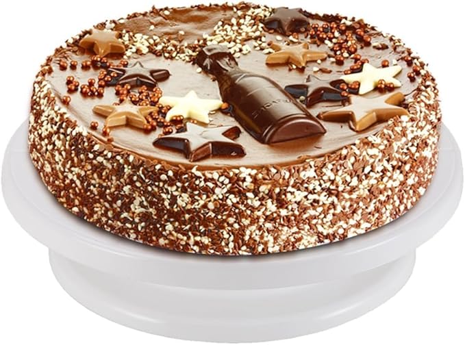 11 Inch Rotating Cake Turntable, 68pcs Stand Smoothly Revolving Spinner, Decorating Kit Display Stand, Baking Tools Accessories Supplies for Cookies Cupcake (White-63Pcs)
