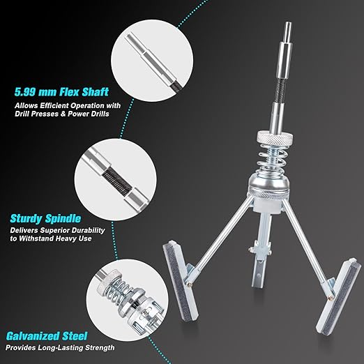 7PCS Engine Cylinder Hone Tool Set with Box, Adjustable Engine Cylinder Hone Tool Kit from Sizes 3/4" to 7" Cylinders, Engine Cylinder Grinding and Polishing Tools with 1-⅛", 3" and 4" Honing Stones