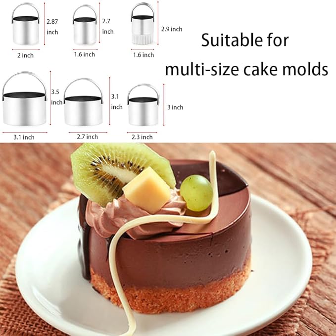 Stainless Steel Biscuit Cutter Set Pastry Scraper and Dough Blender Sturdy & Long-Lasting with Ergonomic Rubber Grip Professional Baking Dough Tools, Gift Package 4 Pcs/Set