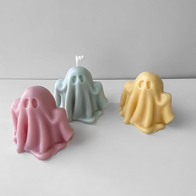Halloween Molds Ghost Resin Mold - Resin Casting Silicone Molds for Home Decor & Candle Making Wave Spiral Mold