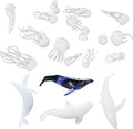 Woohome 20 PCS 3D Mini Jellyfish Mini Whale Resin Mould Filler Resin Casting Moulds Fillers, 3D Resin Filler Art Craft Supplies Epoxy Moulds for Jewelry Making Supplies, Art Resin Crafts DIY