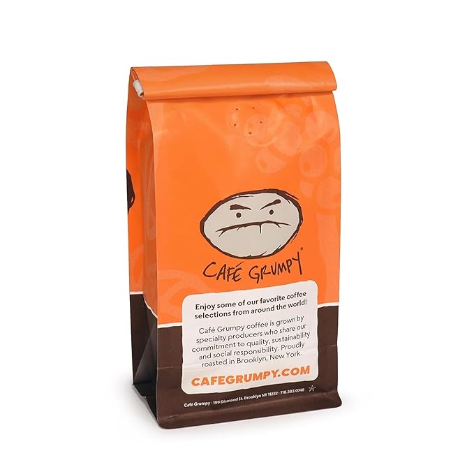 Café Grumpy Low Acid, Decaf Coffee, Pregnancy Safe, Ground French Press, Medium Roast, Single Origin, Premium Quality, Gentle on Stomach