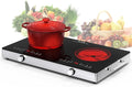2 Burner Electric Cooktop, 110V 2400W Electric Stove Top, 24 Inch Hot Plate with Knob Control, Kids Lock & Timer, 9 Power Levels, LED Touch Control